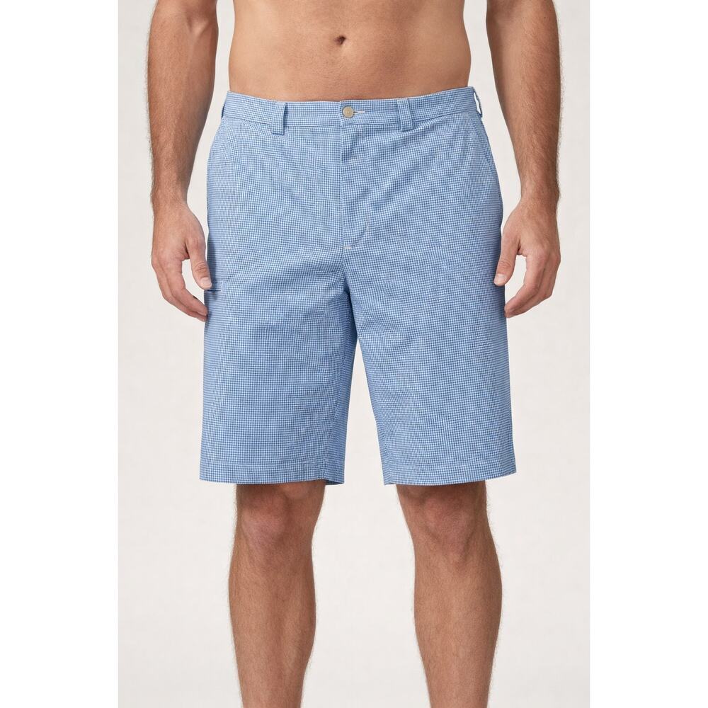 Pro tour sz 42 EUC blue gingham check 10" inseam NWOT golf shorts performance